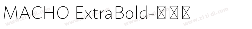 MACHO ExtraBold字体转换